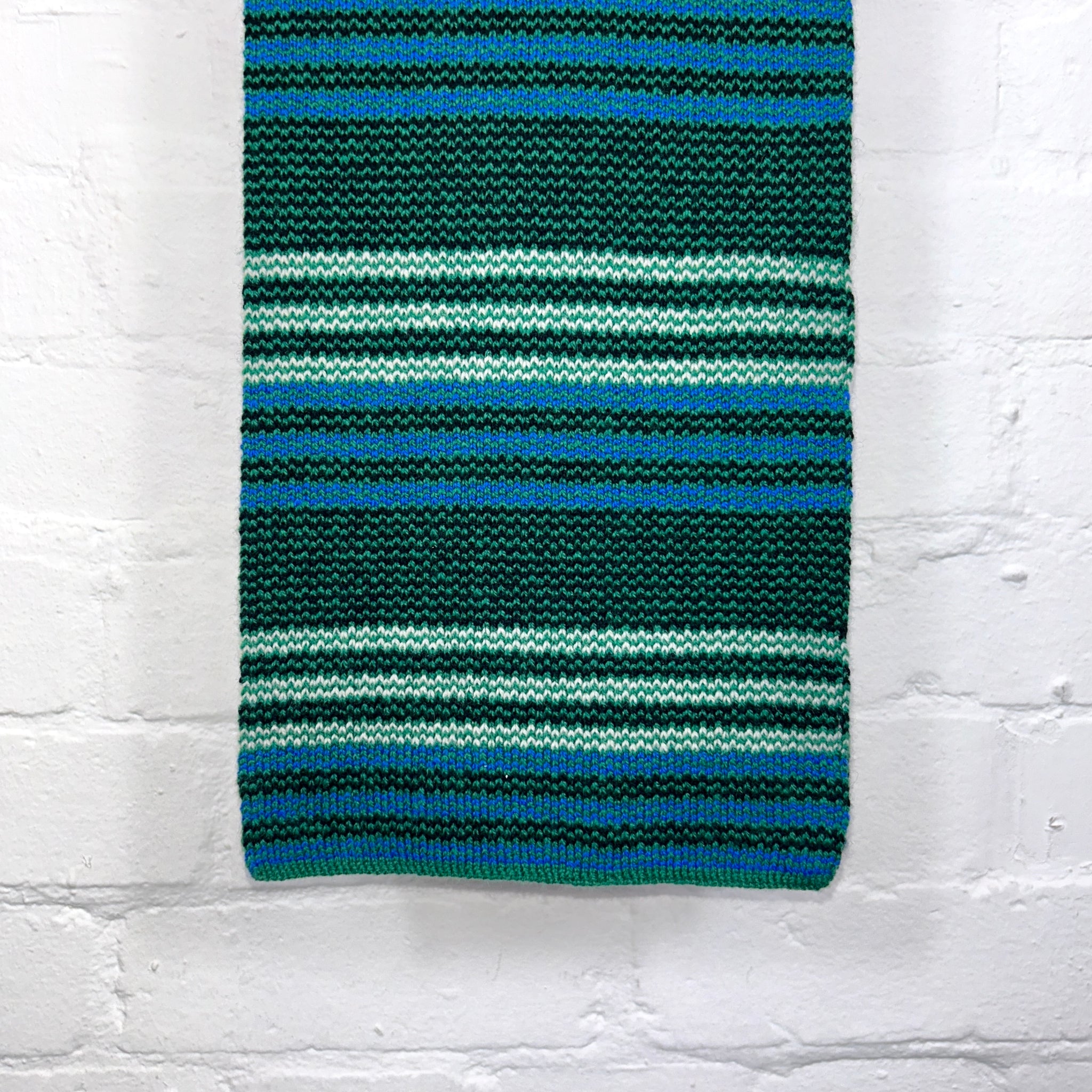 Anni Pattern Scarf Green and Blue