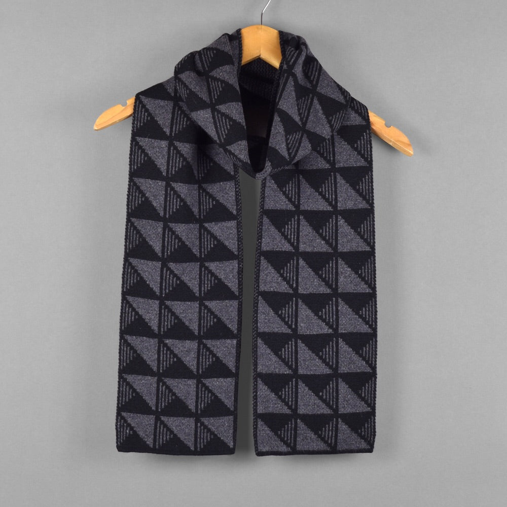 Pockets Pattern Scarf Grey/Black