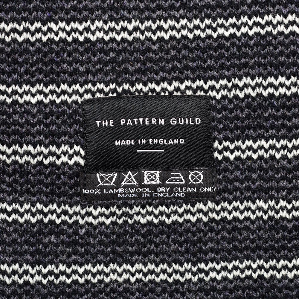 Woven Pattern Scarf Black/White