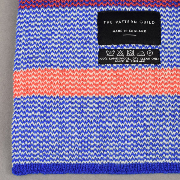 Stripes Pattern Scarf Red and Blue – The Pattern Guild